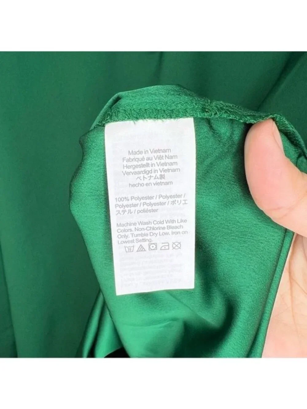 J. Crew Puff-Sleeve Satin Back Crepe Top in Green, Size Medium Tall, TM NEW